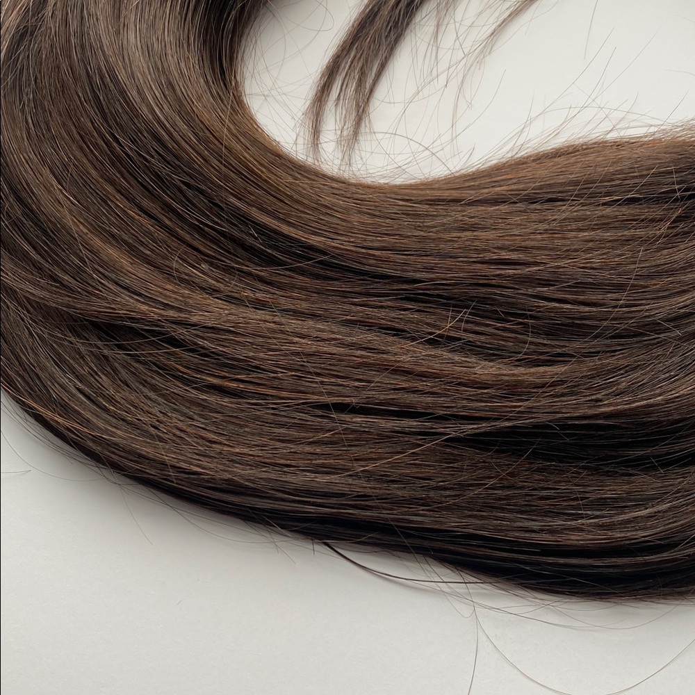 Sunny Hair 20" Invisible Fish Line Extensions Darkest Brown #2 100g Human Hair